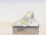 KT 1988 012
<br/>
Melk, brood en margarine
<br/>
<em>Eeden, Carel van (1939)</em>